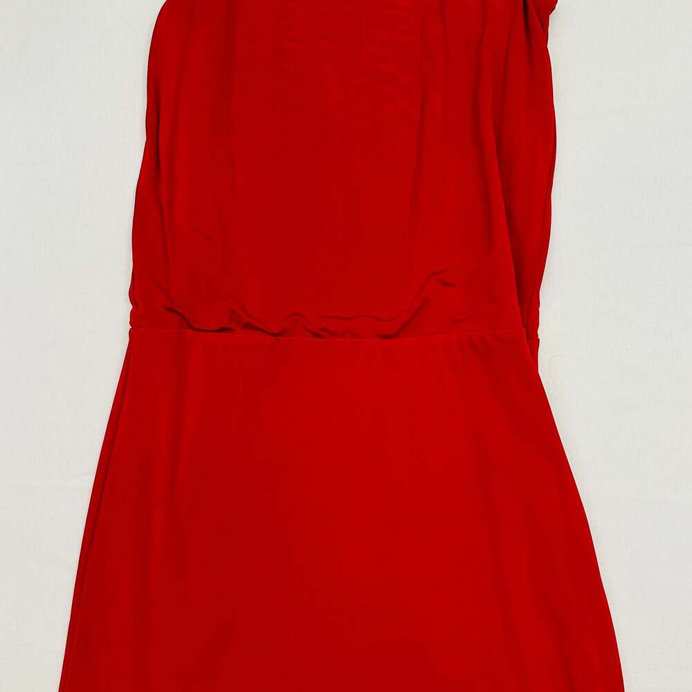 Vibrant Red Sleeveless Cinched Waist Dress, Size M White House Black Market